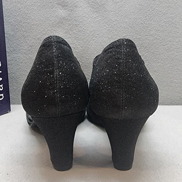 David Tate Fantastic Black Glitter Women's Mary Jane Size 10 M - Picture 4 of 8